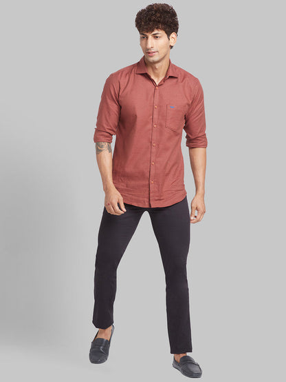 Parx Men Black Solid Super Slim Fit Trouser