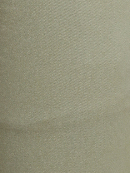 Parx Green Solid Super Slim Fit Cotton Blend Trouser