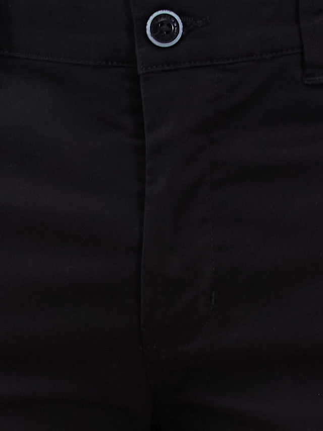 Parx Men Black Solid Super Slim Fit Cotton Blend Trouser