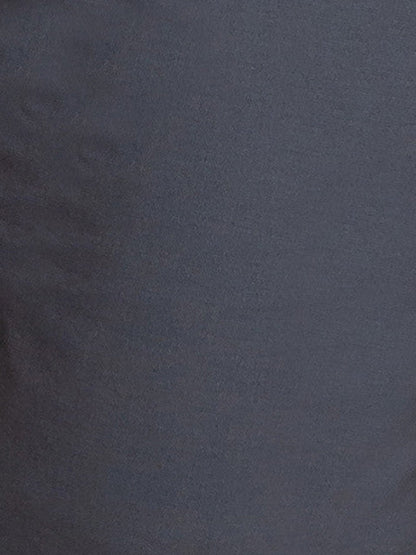 Parx Men Blue Piece Dyed Low Rise Tapered Fit Cotton Blend Trouser