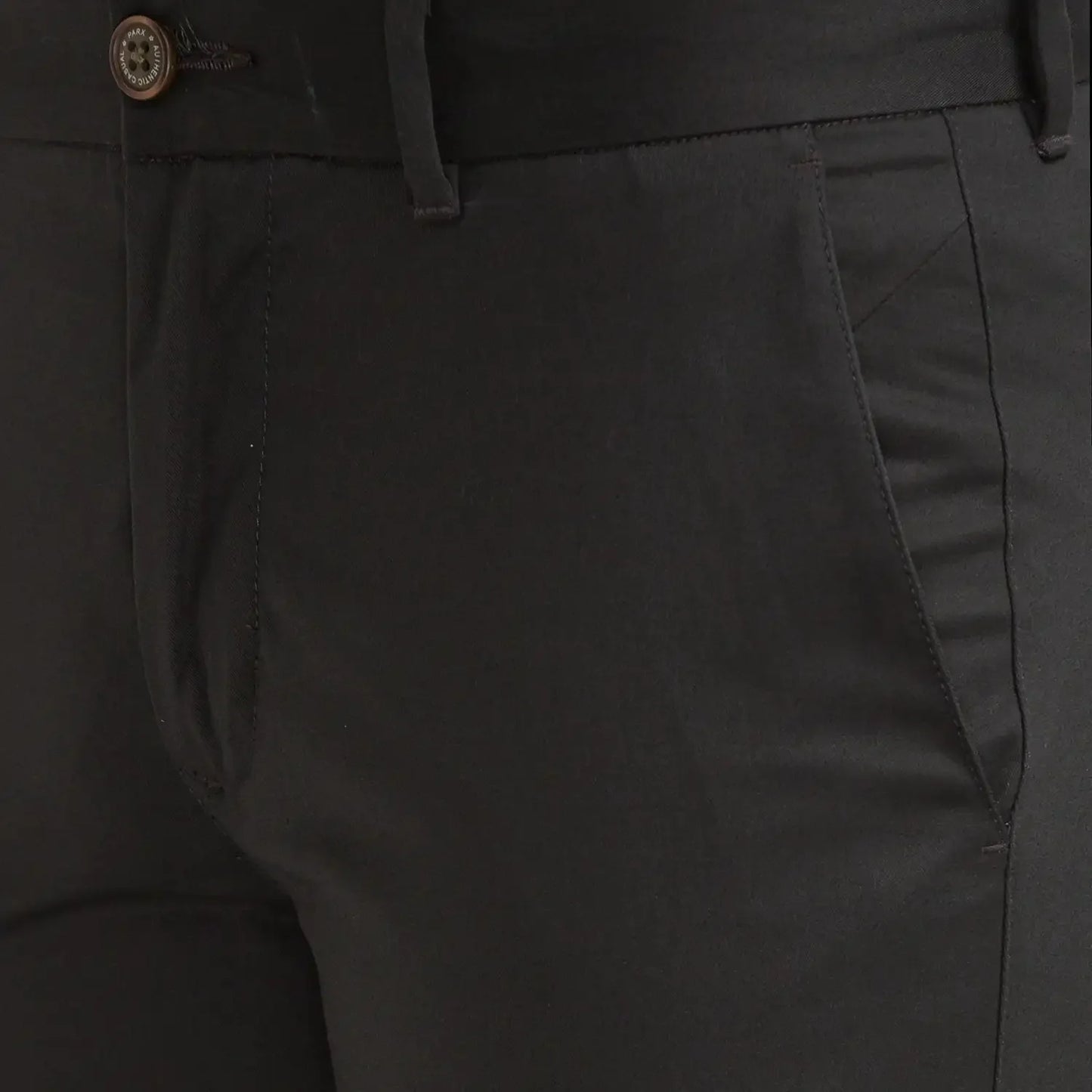 Men Green Lrt Fit Solid Cotton Blend Trouser