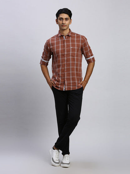 Parx Men Black Solid Tapered Fit Trouser