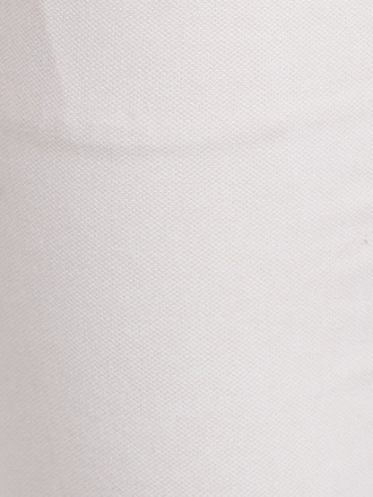 Parx Beige Yarn Dyed Low Rise Tapered Fit Cotton Blend Trouser