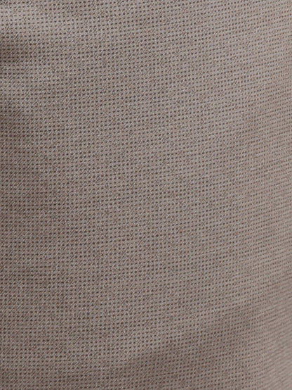 Parx Grey Printed Low Rise Tapered Fit Cotton Blend Trouser