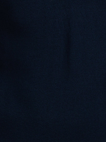 Parx Men Blue Solid Acrylic Sweaters