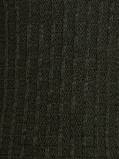 Parx Men Green Structure Acrylic Sweater