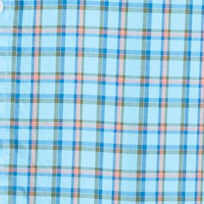 Men Blue Tailored Fit Checks Cotton Full Sleeve Shirts