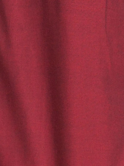 Men Red Tailored Fit Solid Cotton Full Sleeve Shirts