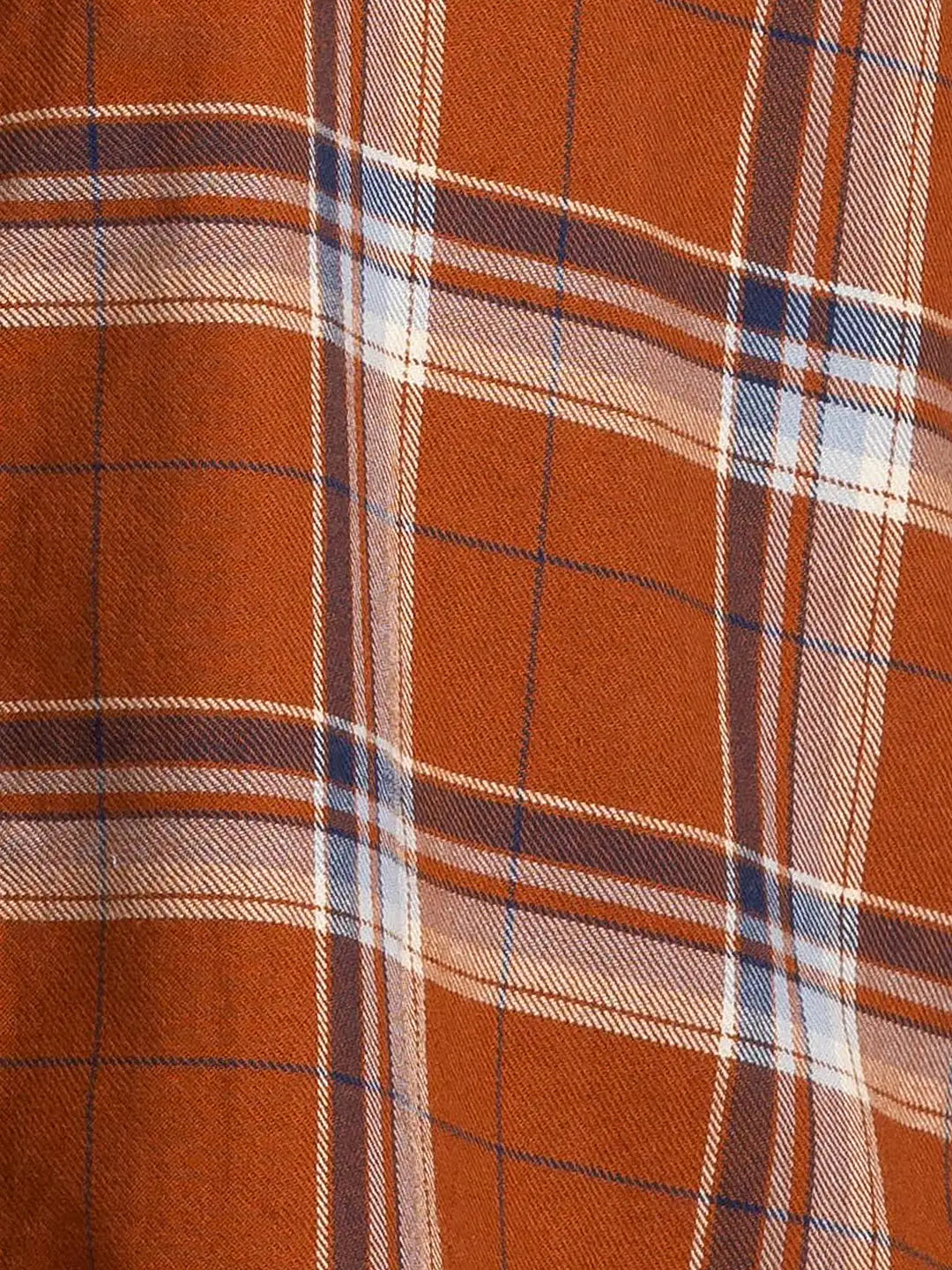 Men Brown Slim Fit Checks Cotton Full Sleeve Shirts